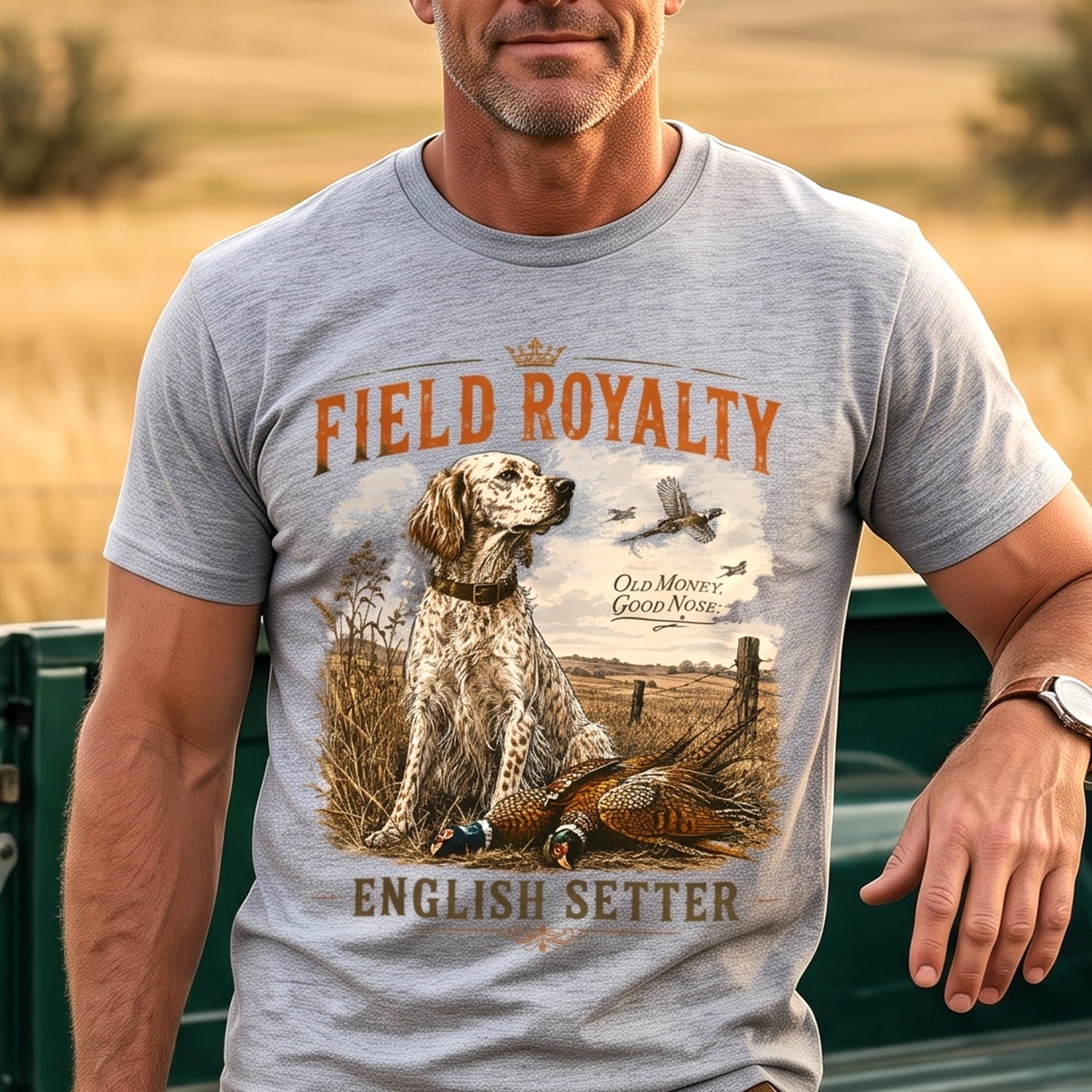 Upland Pheasant Hunting - Outdoor Cotton T-Shirt PHCT1045
