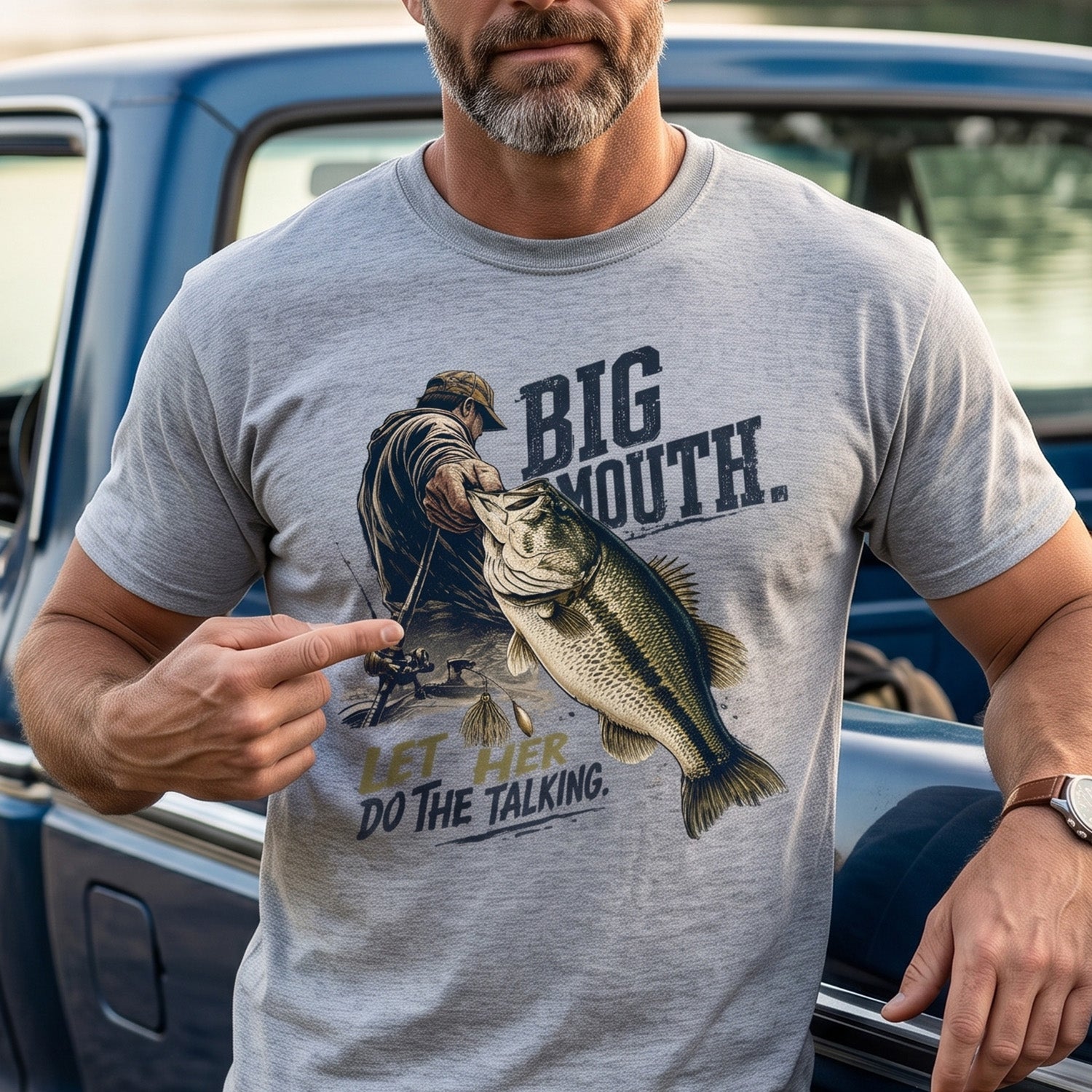 Bass Fishing - Outdoor Cotton T-Shirt BFCT1004