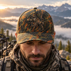 Reaper Draw Blaze Timber Camo Classic Cap worn outdoors