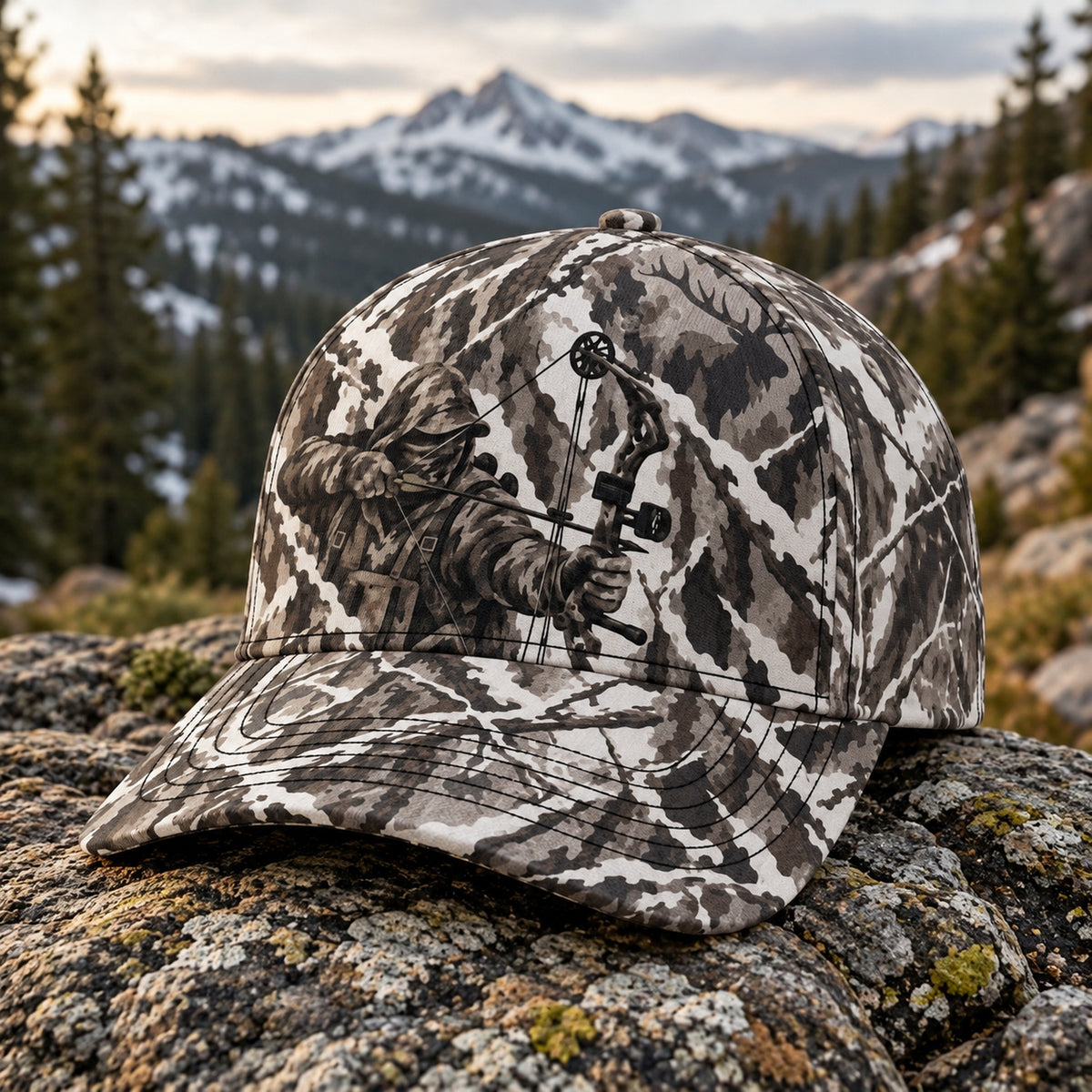 Snow Break Drawn Archer Classic Cap side view