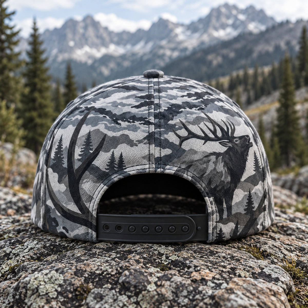 Snow Ridge Bugling Bull Classic Cap back closure