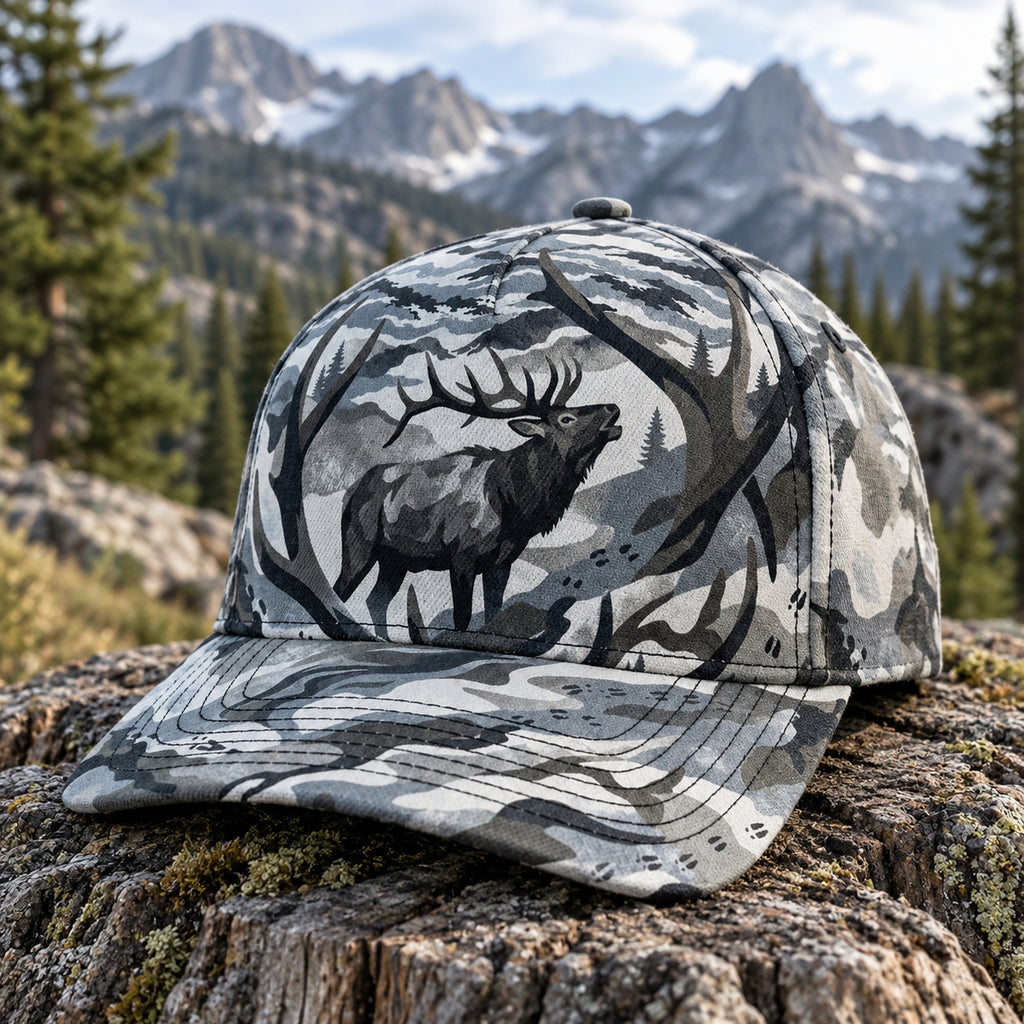 Snow Ridge Bugling Bull Classic Cap side view