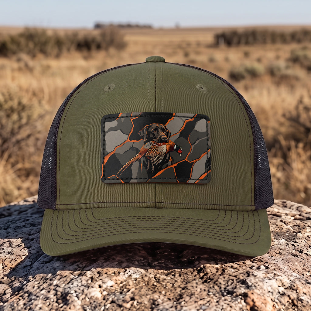 Pheasant Hunting - Leather Patch Trucker Cap PHLTC1001