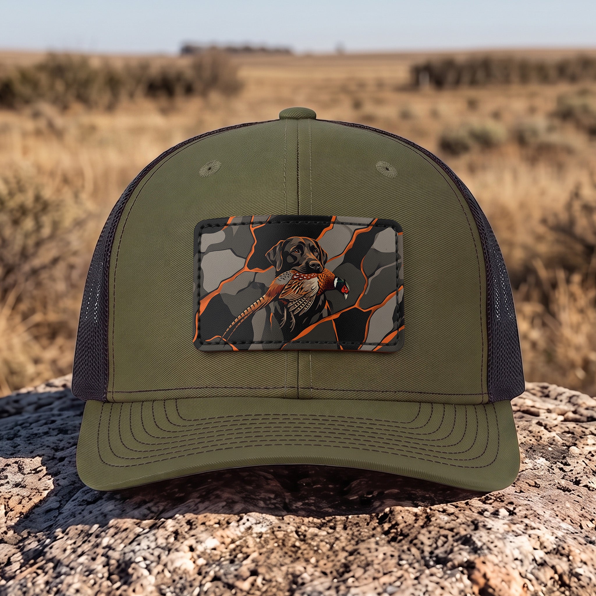 Pheasant Hunting - Leather Patch Trucker Cap PHLTC1001