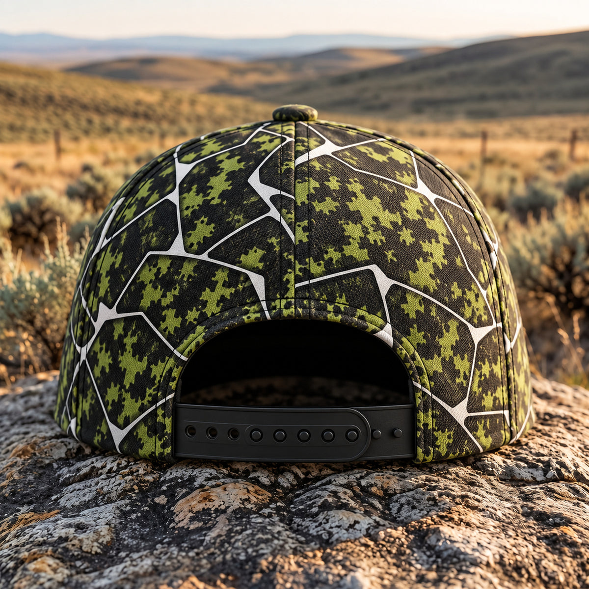 Green Camo Coyote Classic Cap back closure