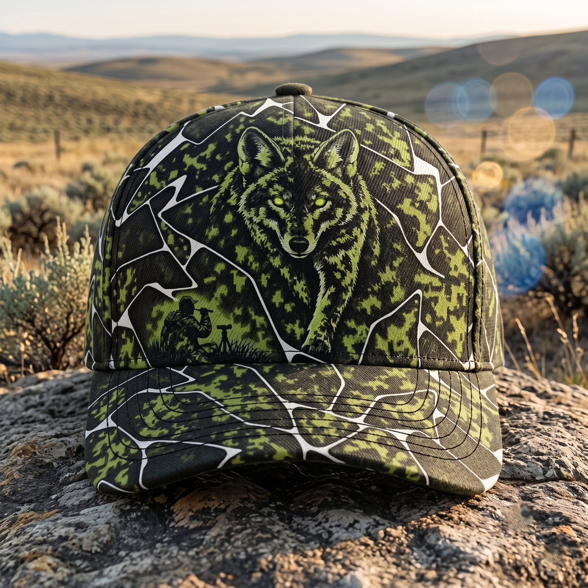 Green Camo Coyote Classic Cap front