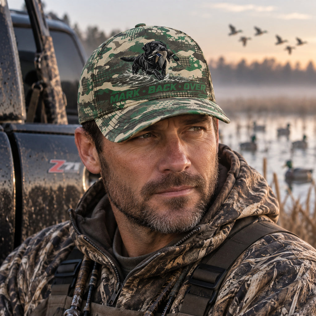 Mark Back Over Green Blind Lab Classic Cap on body