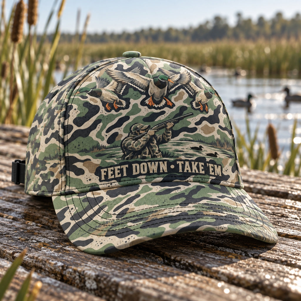 Feet Down Take Em Wingbeat Camo Classic Cap side