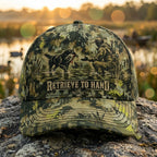 Retrieve To Hand Flooded Timber Camo Classic Cap front