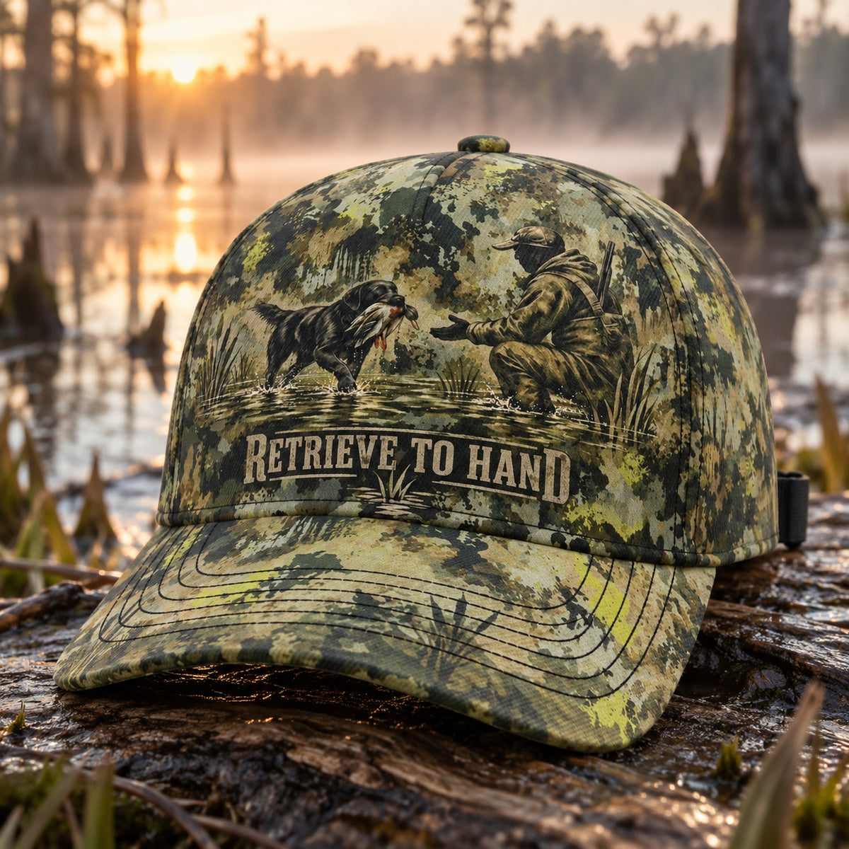 Retrieve To Hand Flooded Timber Camo Classic Cap side