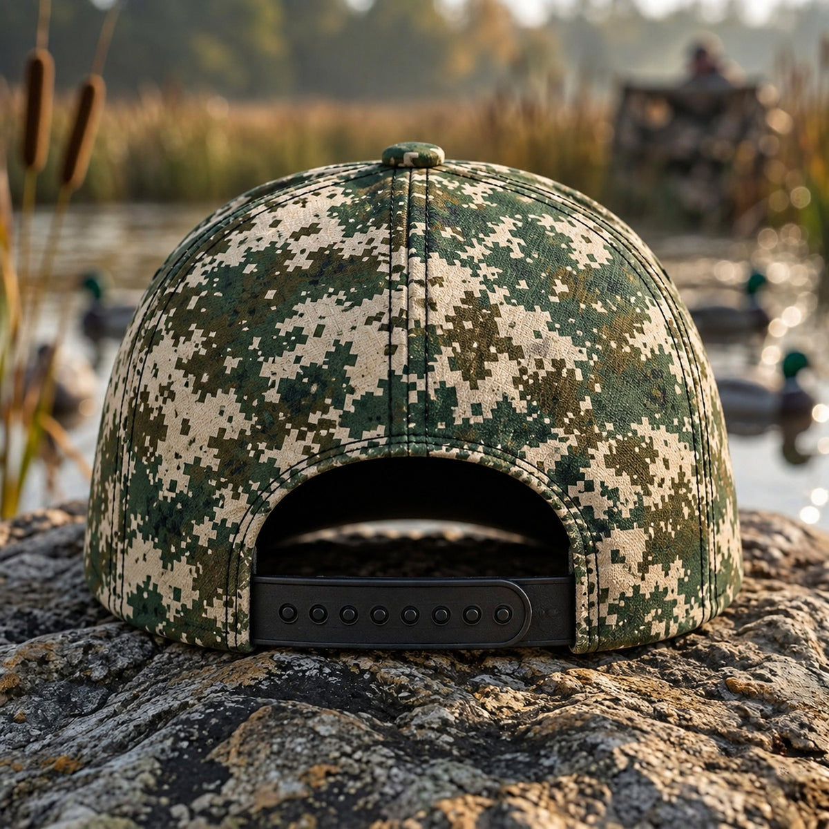 In The Hole Marsh Digital Camo Classic Cap back closure