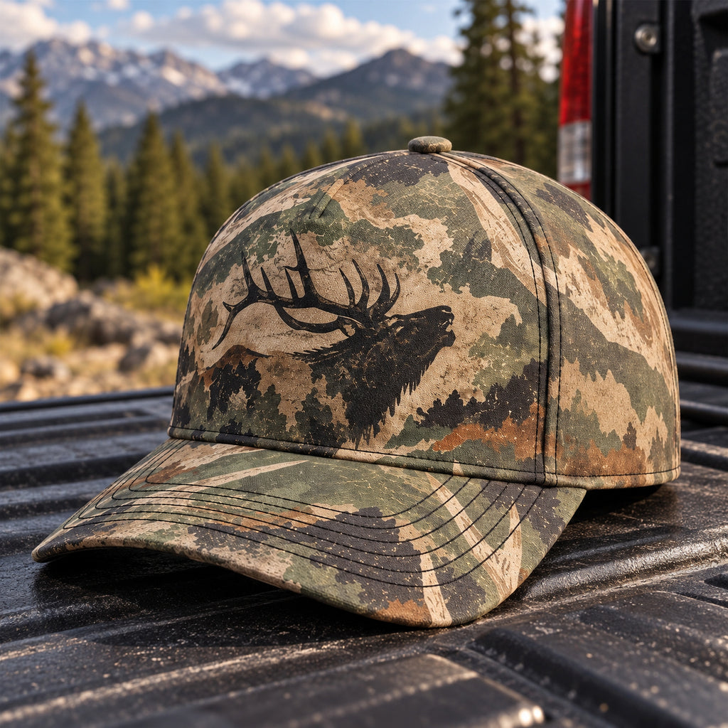 Ridgeline Bugle Elk Timber Camo Classic Cap side