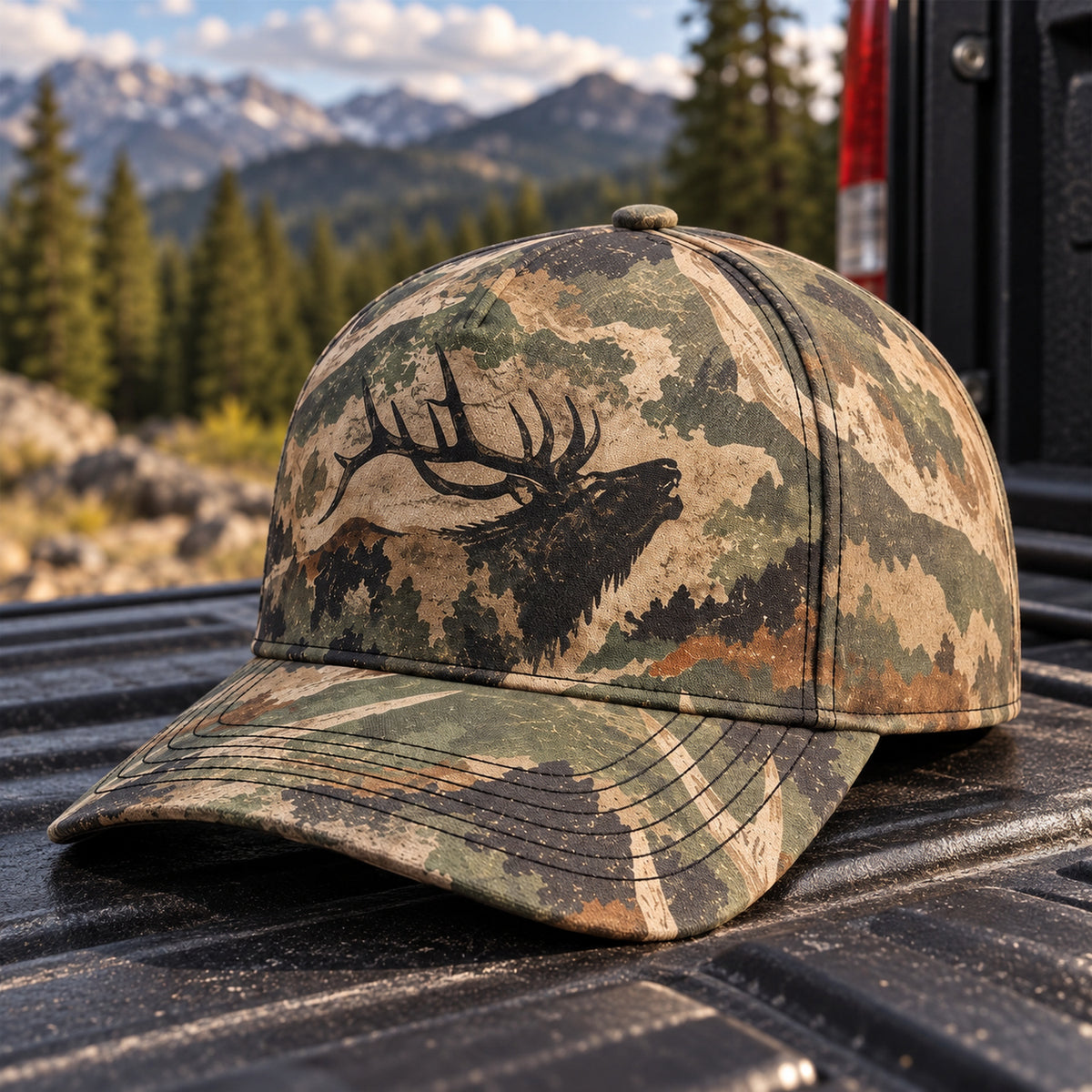 Ridgeline Bugle Elk Timber Camo Classic Cap side