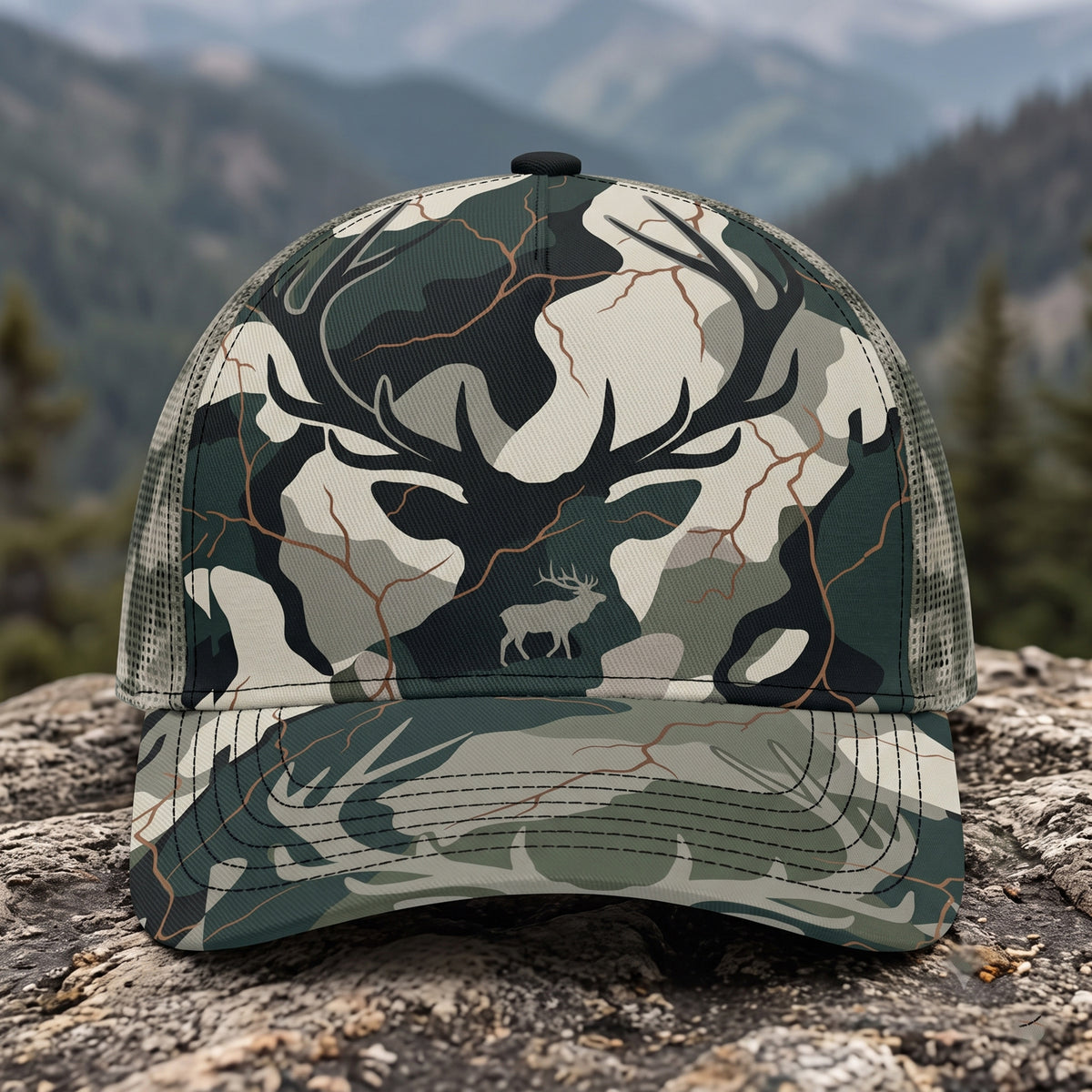 Antler Shadow Bull Mesh Cap 2.0 front