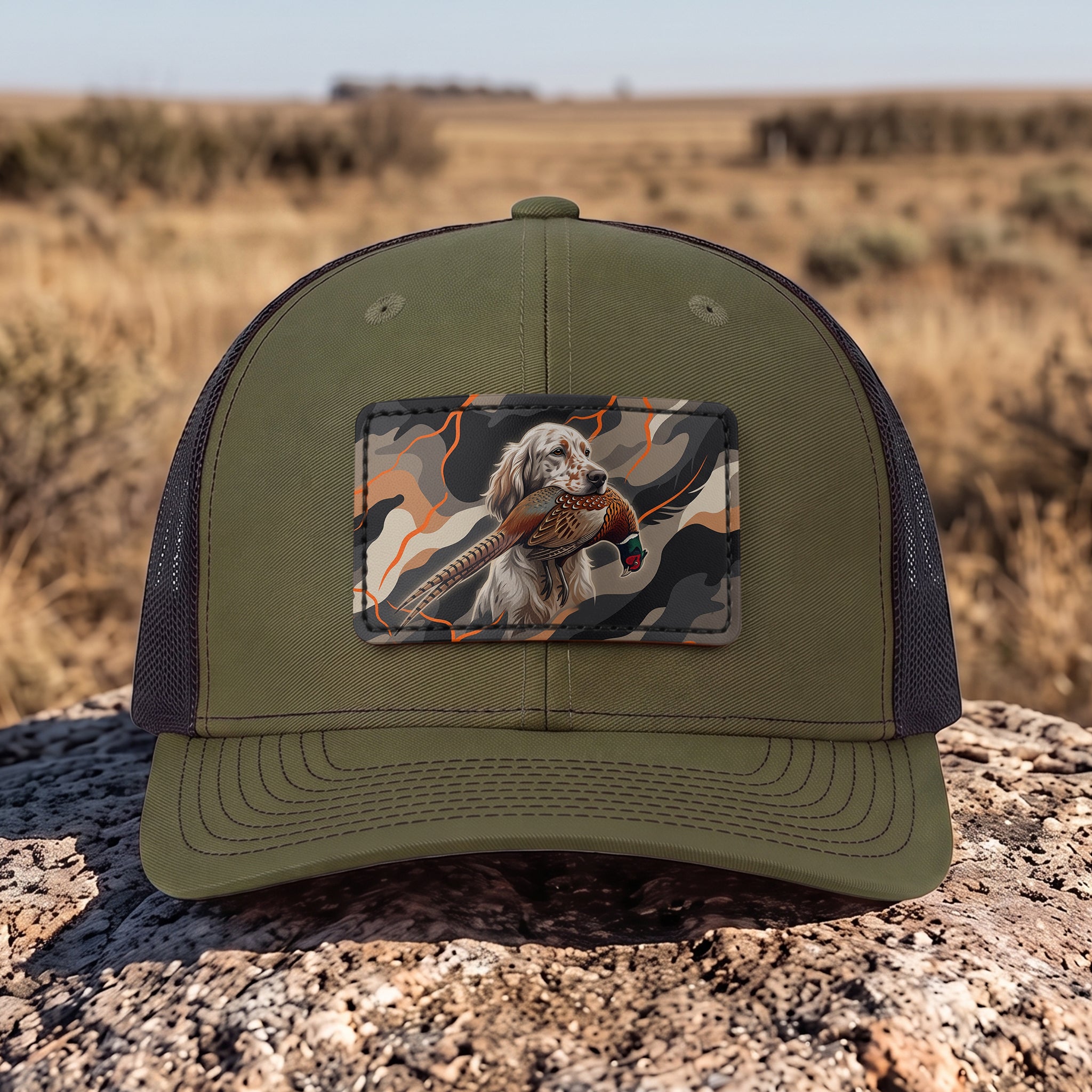 Pheasant Hunting - Leather Patch Trucker Cap PHLTC1001