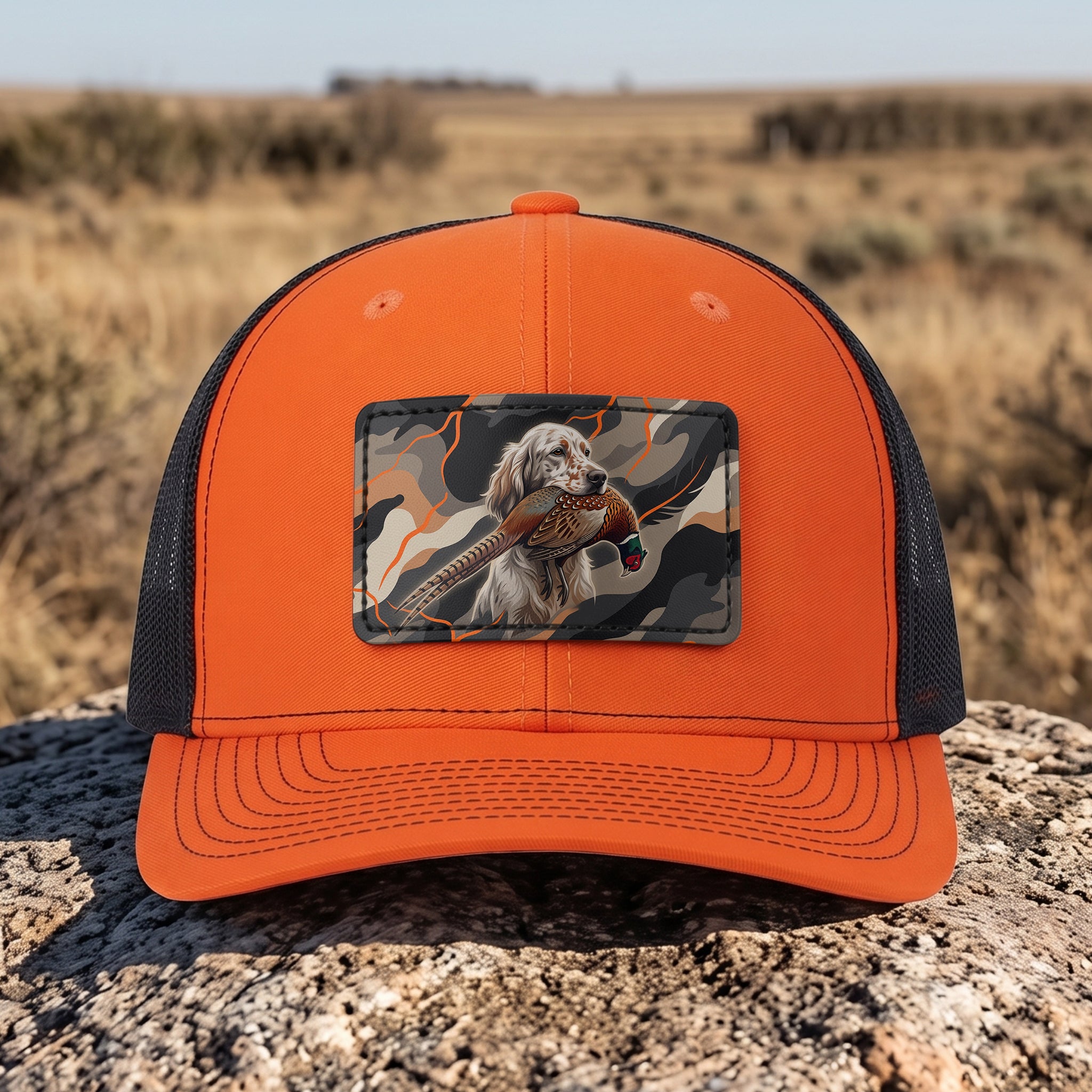 Pheasant Hunting - Leather Patch Trucker Cap PHLTC1001