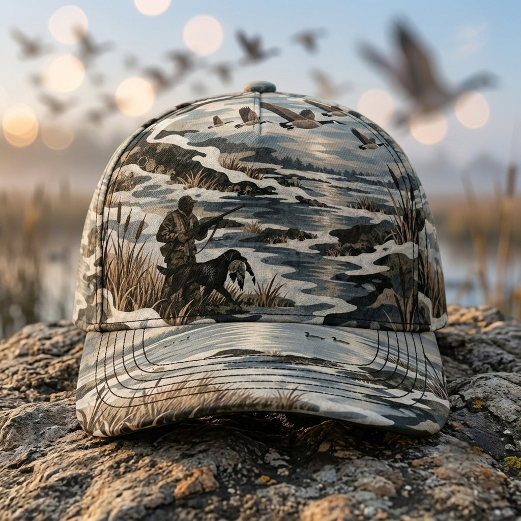 Marsh Sunrise Goose Classic Cap front