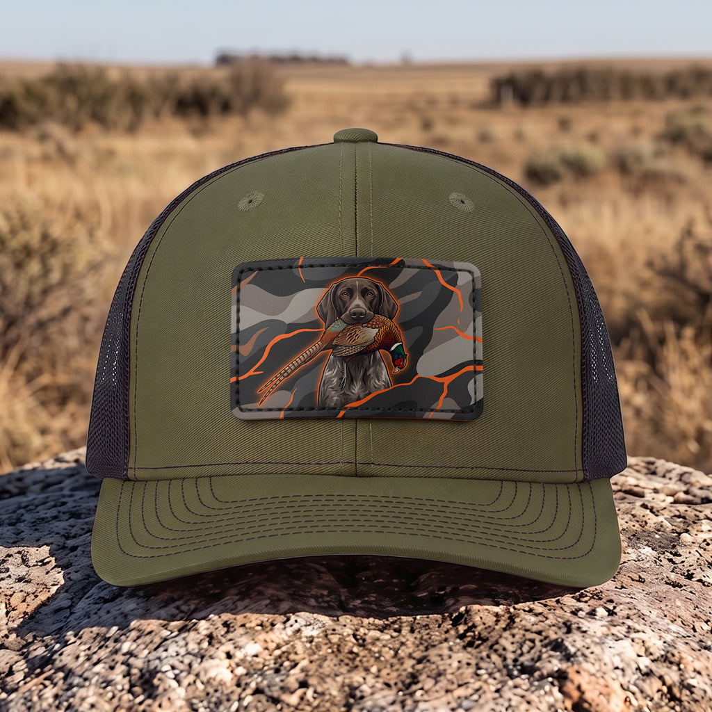 Pheasant Hunting - Leather Patch Trucker Cap PHLTC1001