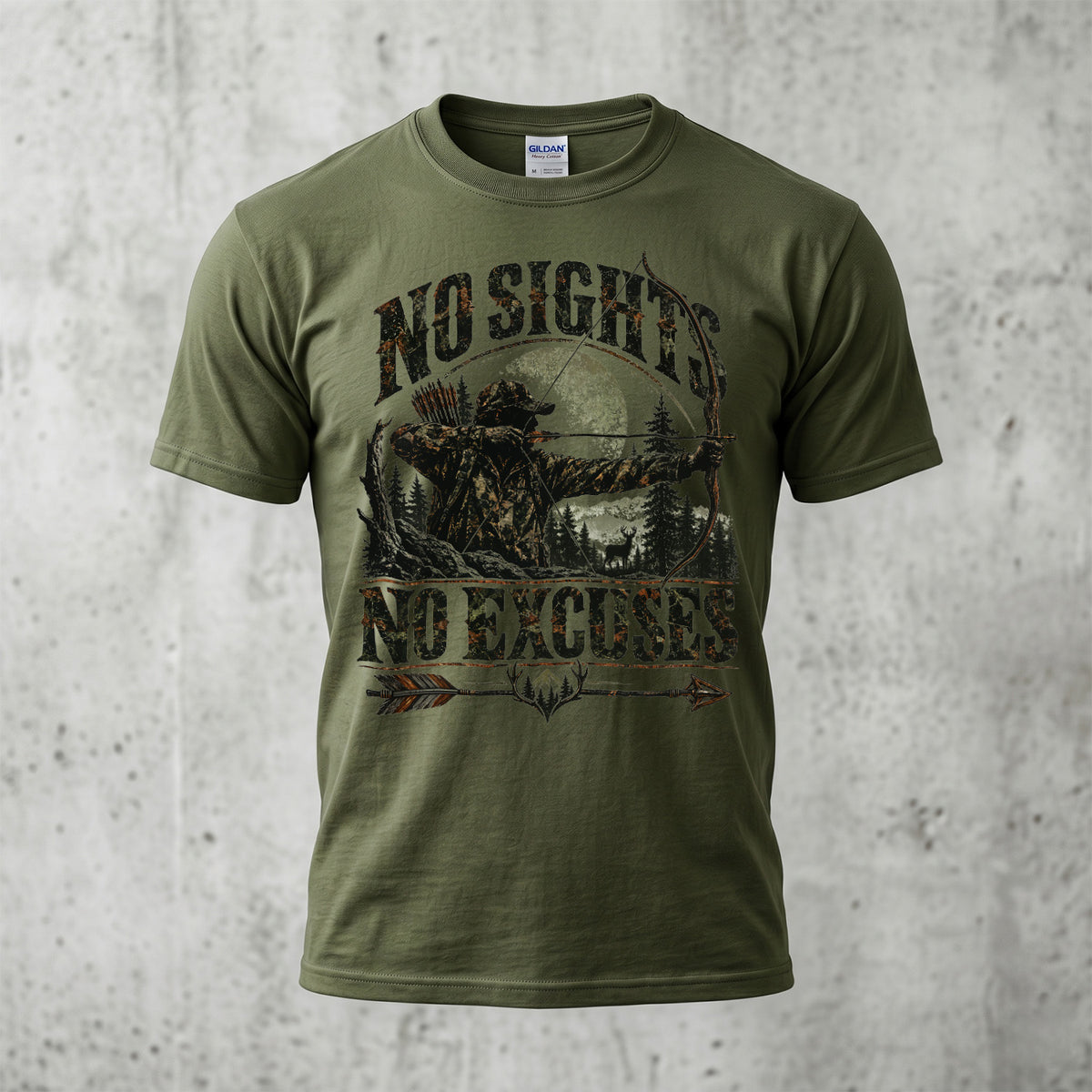 No Sights No Excuses - Military Green
