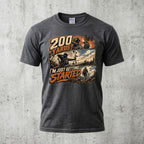 200 Yards Just Getting Started Bowhunting T-Shirt - Dark Heather