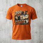 200 Yards Just Getting Started Bowhunting T-Shirt - Orange