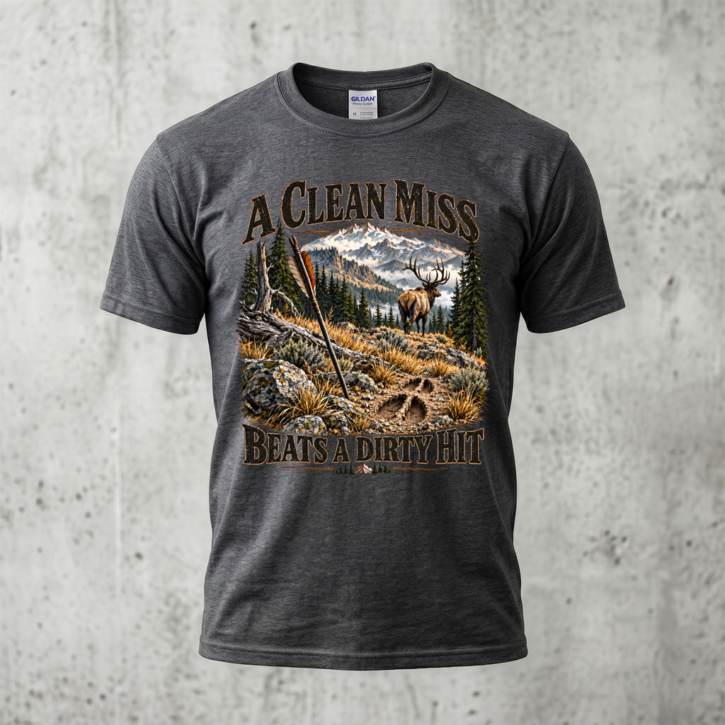 Rut Clean Miss Beats A Dirty Hit Outdoor Cotton T-Shirt - EHCT1015