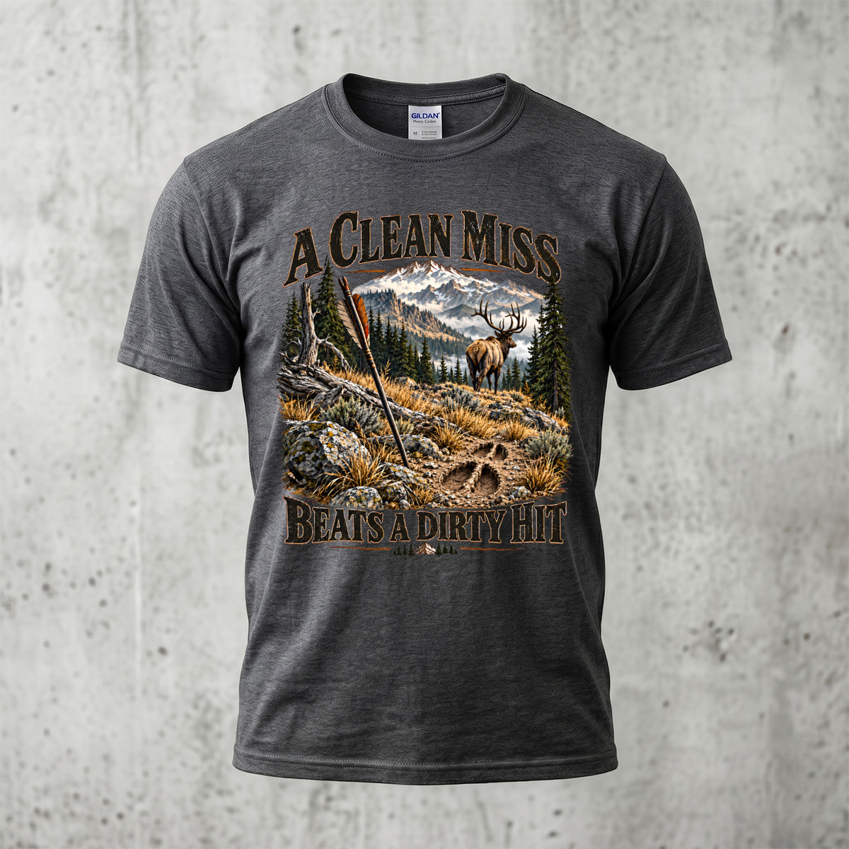 Rut Clean Miss Beats A Dirty Hit Outdoor Cotton T-Shirt - EHCT1015