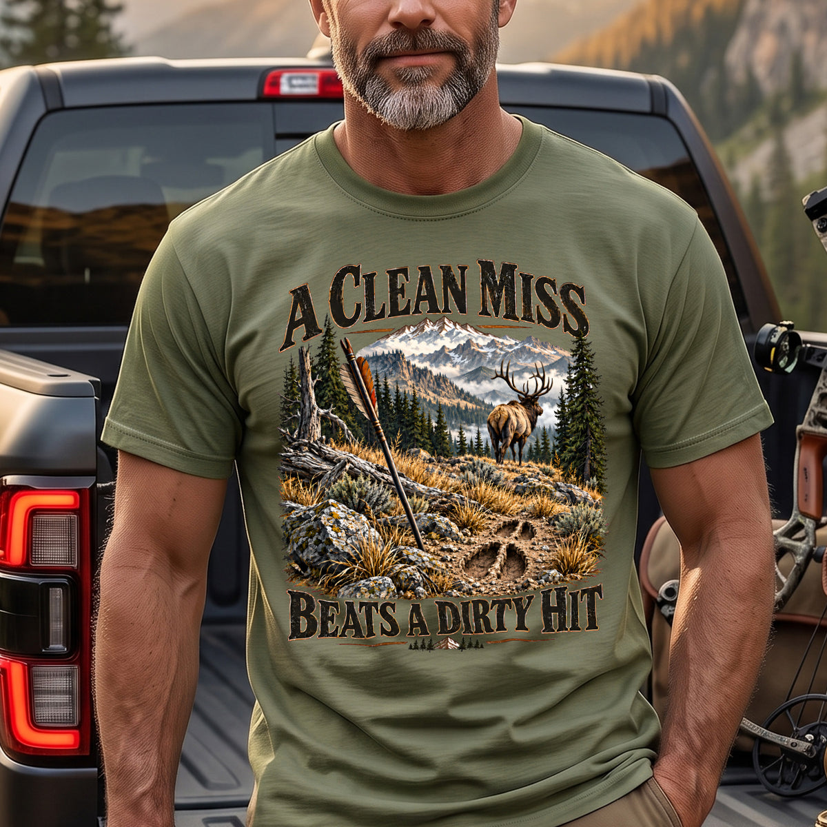 Rut Clean Miss Beats A Dirty Hit Outdoor Cotton T-Shirt - EHCT1015