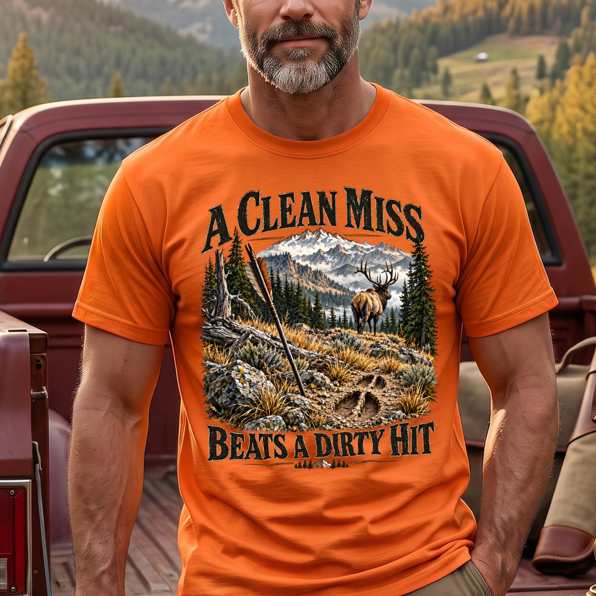 Rut Clean Miss Beats A Dirty Hit Outdoor Cotton T-Shirt - EHCT1015