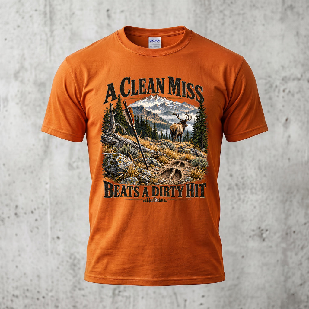 Rut Clean Miss Beats A Dirty Hit Outdoor Cotton T-Shirt - EHCT1015