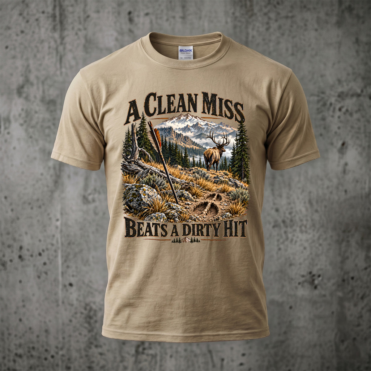 Rut Clean Miss Beats A Dirty Hit Outdoor Cotton T-Shirt - EHCT1015