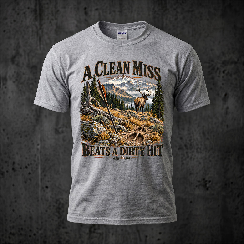 Rut Clean Miss Beats A Dirty Hit Outdoor Cotton T-Shirt - EHCT1015