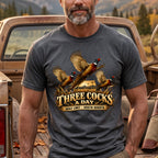 Pheasant Three Cocks A Day Outdoor Cotton T-Shirt - PHCT1093