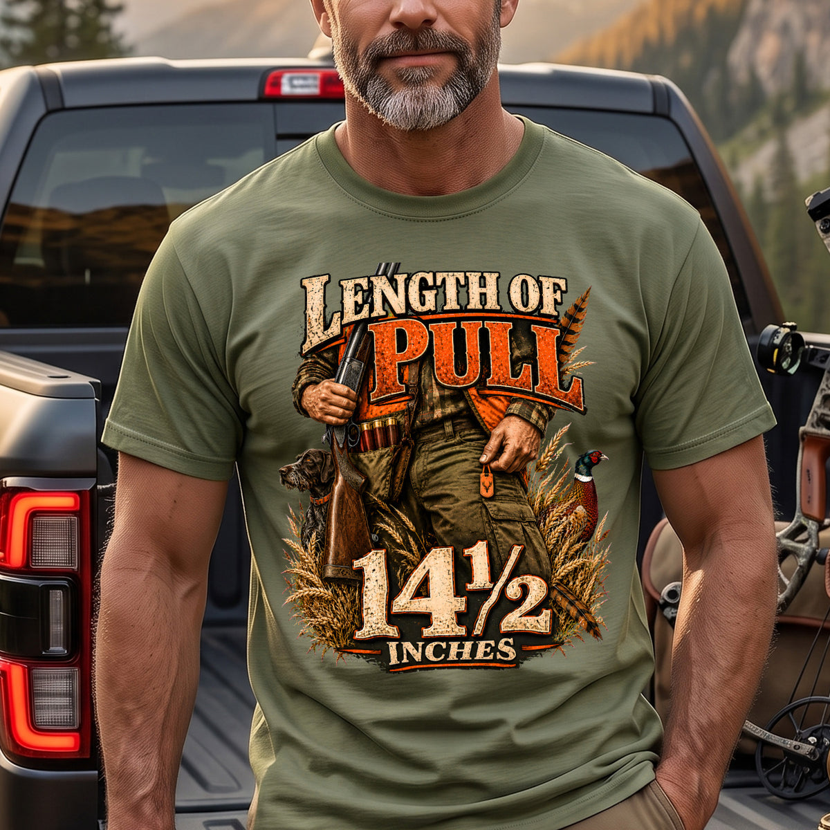Upland Bird Dog Length Of Pull Outdoor Cotton T-Shirt - PHCT1098