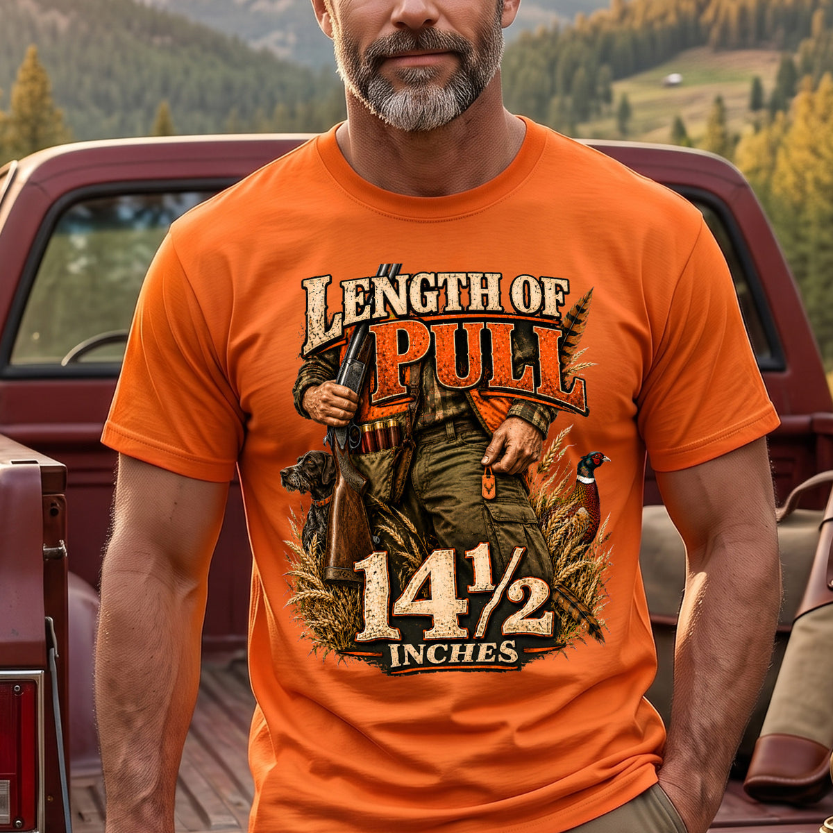 Upland Bird Dog Length Of Pull Outdoor Cotton T-Shirt - PHCT1098