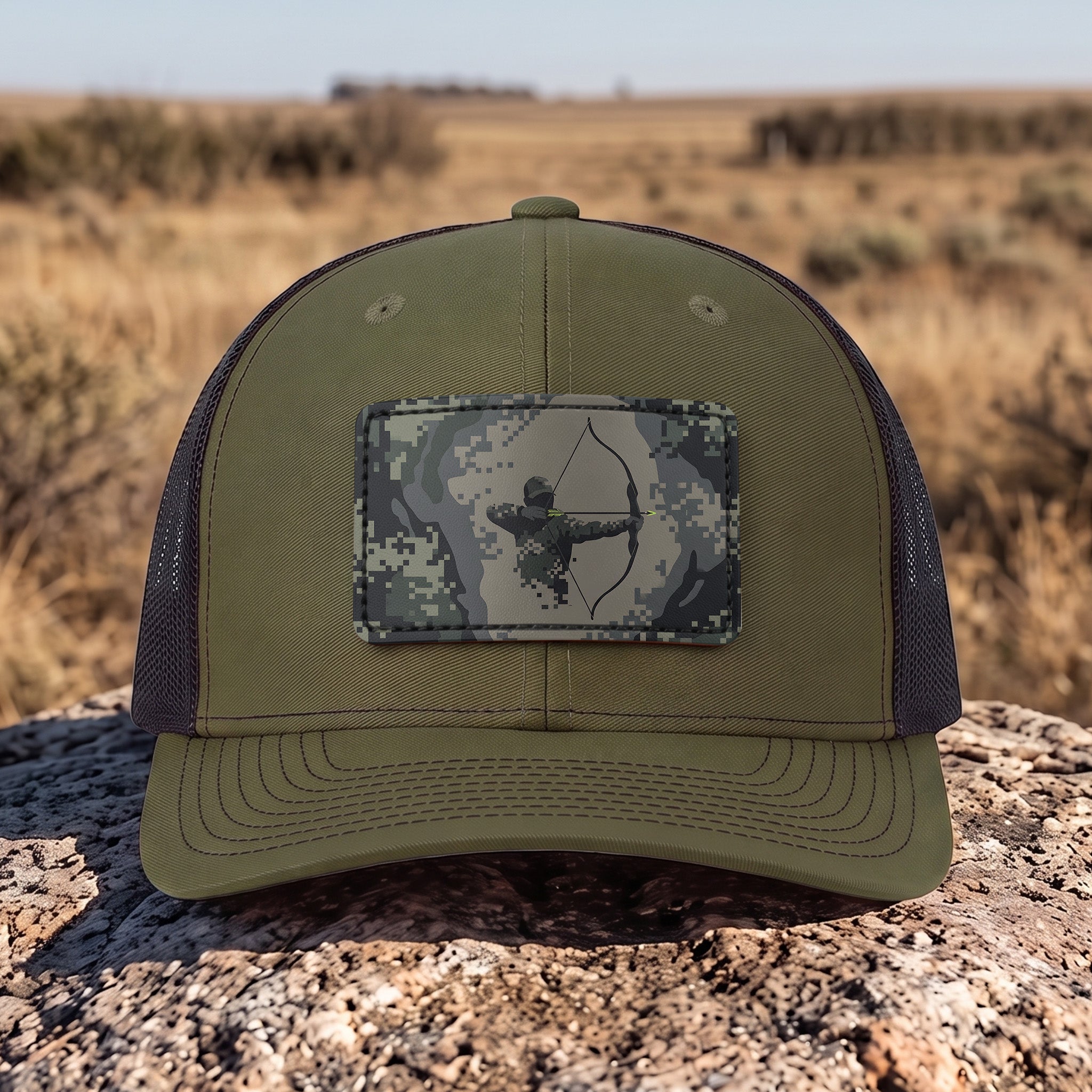 Bowhunting - Leather Patch Trucker Cap BHLTC1001