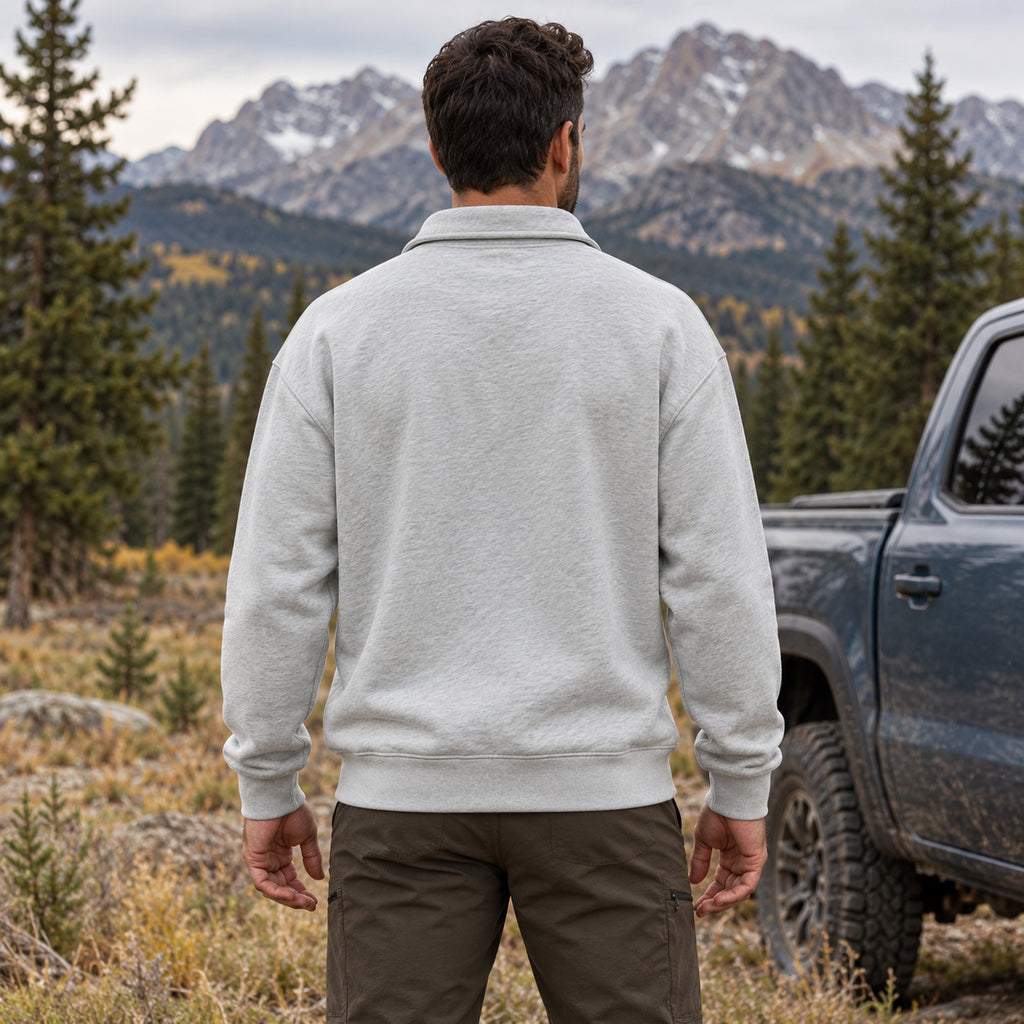 Packout Crew Elk Embroidered Quarter-Zip Sweatshirt - EHEQZ1002