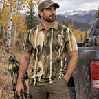 Autumn Timber Elk Camo Polo Shirt - BHPLNQ1033