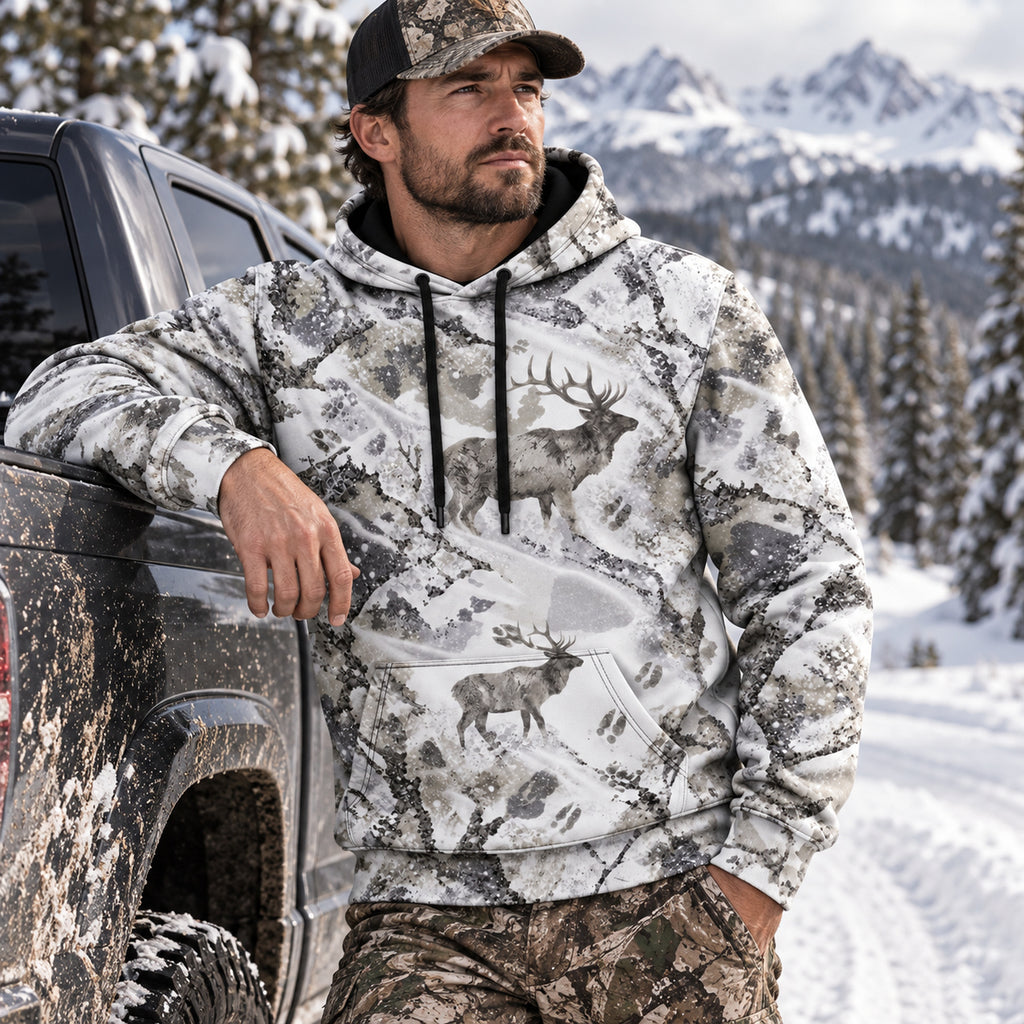Elk Hunting Ice Timber Field Hoodies - EHFH1002