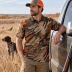 Upland Duo Dog Hunter Camo Polo Shirt - PHPLNQ1009