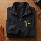 Packout Crew Elk Embroidered Quarter-Zip Sweatshirt - EHEQZ1002
