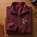 Packout Crew Elk Embroidered Quarter-Zip Sweatshirt - EHEQZ1002