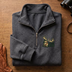 Packout Crew Elk Embroidered Quarter-Zip Sweatshirt - EHEQZ1002