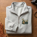 Packout Crew Elk Embroidered Quarter-Zip Sweatshirt - EHEQZ1002