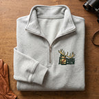 Packout Crew Elk Embroidered Quarter-Zip Sweatshirt - EHEQZ1002
