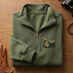Packout Crew Elk Embroidered Quarter-Zip Sweatshirt - EHEQZ1002