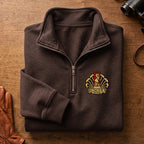 3.5 Incher Club Turkey Embroidered Quarter-Zip Sweatshirt - THEQZ1002
