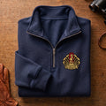 3.5 Incher Club Turkey Embroidered Quarter-Zip Sweatshirt - THEQZ1002