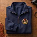 3.5 Incher Club Turkey Embroidered Quarter-Zip Sweatshirt - THEQZ1002