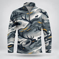 Elk Flow Alter Camo Waffle Quarter-Zip Pull Over - EHQZS1002